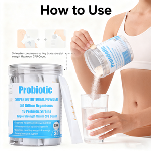 OEM ODM Probiotiques à base de plantes pour la perte de poids Mélange organique de prébiotiques et probiotiques Poudre de supplément de fibres et d'enzymes pour la santé intestinale - Product Image 2