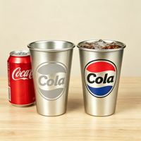 Nouveaux produits en promotion : Gobelet réutilisable en aluminium de qualité alimentaire, personnalisé avec logo, écologique, pour boissons froides et bière