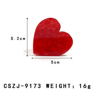 Pince à cheveux personnalisée en forme de cœur mignon, mini taille, en acrylique/acétate, haute qualité, vente en gros, unisexe - Product Image 2