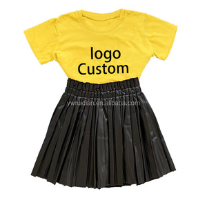 2023 <span class=keywords><strong>Jupe</strong></span> plissée en cuir pour filles 2 top32 en coton à manches courtes pour enfants couleur 0-16 <span class=keywords><strong>ans</strong></span> - Product Image 5