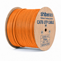 Harga Pabrik Kabel Ethernet Shibei Cat6 FTP Tembaga Padat PVC 4 Pasang 23AWG Gigabit LAN 305m Outdoor Sistem Kamera IP POE