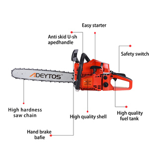 ADEYTOS 58cc 2.4KW Sierra de cadena de gasolina de alta potencia Cortador de madera de mano 5800 Sierras de cadena de China - Product Image 6