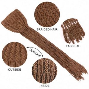 Fashion Design Women <b>Winter</b> Knitted <b>Hat</b> with Pigtail Accessories Handmade High Quality Digital Printing Common Fabric - Product Image 5