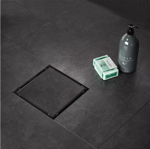 <span class=keywords><strong>Douche</strong></span> de salle de bain/hôtel moderne en acier inoxydable, style invisible, finition noire mate de qualité supérieure, insert de carrelage 6x6 pouces - Product Image 6