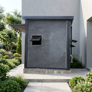 Caseta Negra Minimalista con Ventana Individual, Almacenamiento Exterior, Garaje y Cobertizo, Diseño Duradero - Product Image 2