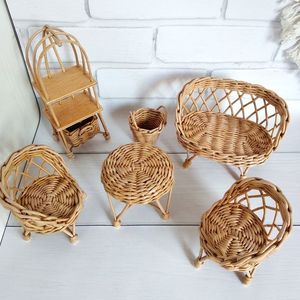 Juego de Cocina de Mimbre Hecho a Mano para Niños, Juguetes de Cocina de Bambú para Jugar a Cocinar - Product Image 5