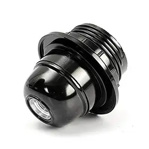 DIY Edison electric lighting accessories fully threaded screw locking device M10 E27 bakelite lamp holder with ring