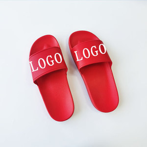 Logo personnalisé Bas Prix OEM Articles de Sport Design <span class=keywords><strong>Fantaisie</strong></span> Chaussons de Plage Mariage Uni Rouge PVC Semelle Hommes Femmes Logo Imprimé Tongs - Product Image 4