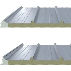 Easy Install Solar Panel Steel <strong>Building</strong> <strong>Material</strong> Rock Wool Sandwich Panel - Product Image 1