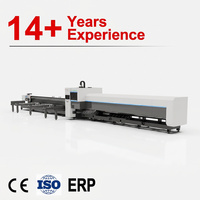 Machine de découpe laser à fibre pour tubes robuste à 3 mandrins, longueur de tube 630 mm, grande machine de découpe laser pour tuyaux 6kW 30kW, directement de l'usine