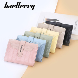 Baellerry Women's Short <b>Wallet</b> Pink Bi-Fold Card <b>Holder</b> With Zipper And Snap Closure For Everyday Use - Product Image 4