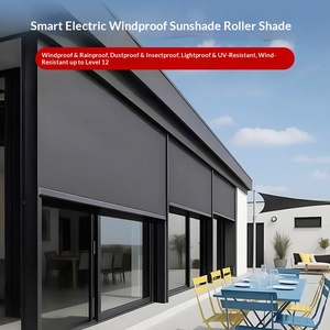Tende a Rullo Elettriche in Lega di Alluminio Moderne Minimaliste Antivento e Impermeabili da Pavimento a Soffitto e Tende di Ventilazione - Product Image 3