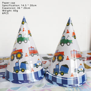 Fournitures de décoration de fête à thème de camion d'ingénierie pelle jetable assiette de gobelet en papier fournitures d'<span class=keywords><strong>anniversaire</strong></span> pour enfants - Product Image 5