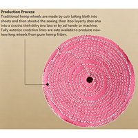 Ensemble de disques de polissage en sisal et chanvre Fortunebrasive de 8 à 16 pouces (200-400 mm) pour acier inoxydable et métaux, dureté dure, moyenne, douce, lot de 50