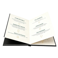 Menu de restaurant, catalogues et brochures personnalisables en taille et logo, imprimés en offset, couverture rigide, papier offset et reliure parfaite