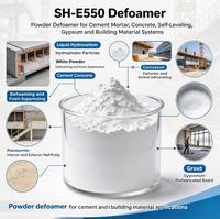 Défoamer en poudre avec particules hydrophobes et hydrocarbures liquides pour ciment, mortier, béton, plâtre autolissant, mastic, calfeutrage