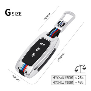 Custodia <span class=keywords><strong>per</strong></span> Chiavi Auto in Lega di Zinco e Gel di Silice <span class=keywords><strong>per</strong></span> <span class=keywords><strong>Ford</strong></span> Territory Vigus JMC Transit Lingrui, Portachiavi e <span class=keywords><strong>Accessori</strong></span> - Product Image 5