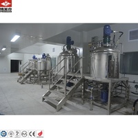 Machine de mélange de cosmétiques multifonctionnelle en acier inoxydable avec moteur de broyage, homogénéisateur émulsifiant sous vide fixe pour crèmes et émulsions