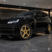 Jantes forgées 3 pièces Or Noir 20 21 22 pouces 5x112 5x120 5x130 Deep Dish compatibles avec 911 BMW M5 Range Rover