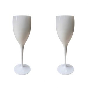 Juego de Copas de Champán Reutilizables de Acrílico, Color Rosa, Blanco y Negro, 175 ml - Product Image 2