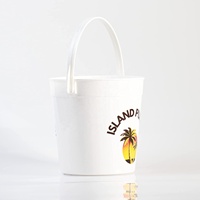 Seau à cocktail en plastique de 1000 ml (32 oz), accessoires de bar, contenants à boissons portables, réutilisables, écologiques, certifiés CE, qualité alimentaire