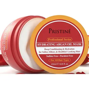 Serie profesional Natural Organic Hydrating Hair Cream Hidratante Aceite de argán Mascarilla para el cabello para todo tipo de cabello