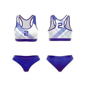 Maillot de volley-ball de plage sans manches personnalisé de haute qualité pour femme, design tendance, soutien-gorge de fitness pour filles - Product Image 6