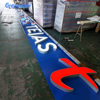 Enseigne commerciale personnalisée directement de l'usine, enseigne extérieure LED 3D, enseigne en lettres en acier inoxydable et acrylique, enseigne publicitaire extérieure pour magasin