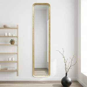 PARISLOFT Espejo de cuerpo entero de 71.2'' x 16.1'' con marco de metal dorado, espejo de pie vintage para decoración del hogar y dormitorio - Product Image 5