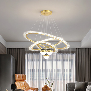 New Design Starry Sky Nordic Dining <b>Room</b> Acrylic Ring Circle Led Pendant <b>Light</b> <b>for</b> Restaurant - Product Image 4