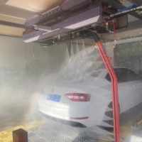 Système de lavage de voiture automatique sans contact en acier inoxydable électrique sans balais de luxe 360, fonction lavage + entretien, puissance de sortie 16 kW