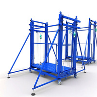 Petite plate-forme de levage pliable électrique d'échafaudage avec la construction en acier de capacité du câble métallique 100kg