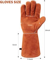 Gants de travail en cuir de vachette naturel, avec coutures en Kevlar et doublure en coton, gants de sécurité OEM en gros pour le jardinage, la manipulation des animaux et la cuisine