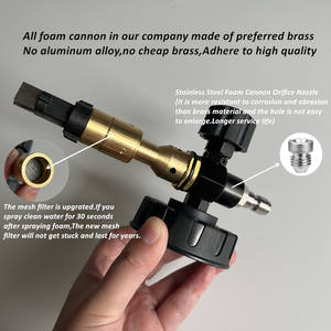 काले लेपित बर्फ फोम पीतल सामग्री फोम तोप के लिए 1/4 त्वरित कनेक्टर के साथ उच्च दबाव कार वॉश फोम बंदूक - Product Image 4