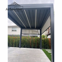 Kits de système de toit persienne étanche Gazebo extérieur Jardin Pergola aluminium bioclimatique