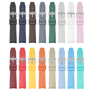 Bracelets de montre en silicone imperméables à extrémités incurvées, 20 mm, pour montres intelligentes, bracelets de sport en caoutchouc pour <span class=keywords><strong>Moonswatch</strong></span> - Product Image 2