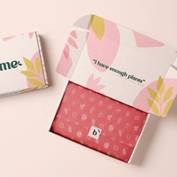 Boîte d'emballage rigide en carton ondulé imperméable et écologique pour vêtements, jouets, chaussures, sous-vêtements, avec papier de soie