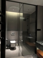 Douchecabine op maat, 8mm gehard glas, schuifdeur, badkamerpartitie voor hotelproject