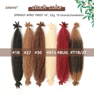 Extensions de cheveux synthétiques 100% Kanekalon Julianna Crochet Springy <span class=keywords><strong>Afro</strong></span> Twist en gros, tresses Poppin Springy <span class=keywords><strong>Afro</strong></span> Twist - Product Image 2