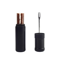 Kit de Reparación de Neumáticos de Bicicleta, Portátil, Metálico, para Reparación de Neumáticos sin Cámara, Juego de Reparación de Emergencia, Accesorios Multifuncionales para Ciclismo, Paquete Combinado