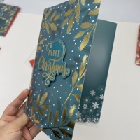 Tarjetas de Felicitación Navideñas Musicales 3D de Lujo con Relieve, Laminación Mate, Módulo Musical Integrado