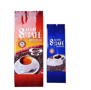 Heat-sealed moisture-proof coffee bag food packaging compound plastic bag with transparent zipper