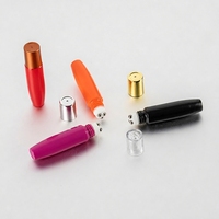 Flacon roll-on en plastique de 15 ml avec 3 billelettes, rechargeable, vide, pour emballage cosmétique, OEM ODM