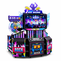 Machine de jeu musicale électronique à tambour jazz ultra-amusante et populaire, à monnayeur, avec écran de 43 pouces