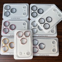 Protecteur d'objectif de caméra intégré OEM PMMA avec anneaux métalliques à motif CD et verre optique pour iPhone 18 Pro Max