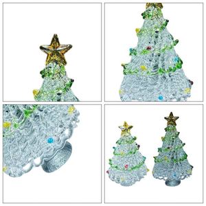Adornos Navideños de Cristal en Miniatura al por Mayor 2024, Decoración de Escritorio para Regalo, Árbol de Navidad para Fiestas - Product Image 4