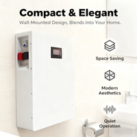 Station d'alimentation solaire murale hybride tout-en-un 51,2 V 280 Ah LiFePO4 avec cellules RS485 CAN, 14 kWh, IP64, BMS, pour réseau et hors réseau