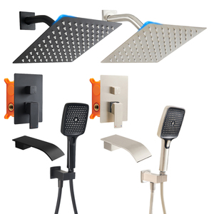 Hot Bán Treo Tường Phòng Tắm Vòi Hoa Sen Hệ Thống Thiết Lập Sang Trọng Lượng Mưa Tắm Mixer Set Vòi Hoa Sen Vòi Set - Product Image 1