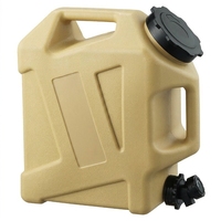 Seau d'eau extérieur en PE avec robinet, design tactique, capacité 12L pour le camping, la maison, les voyages en voiture et les excursions en autonomie