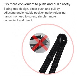 Takenoken Heavy-Duty Suspension Ciseaux Microphone Boom Bras Stand Anneau Lumière Vlogging Accessoires pour Studio Photo Photographique - Product Image 3